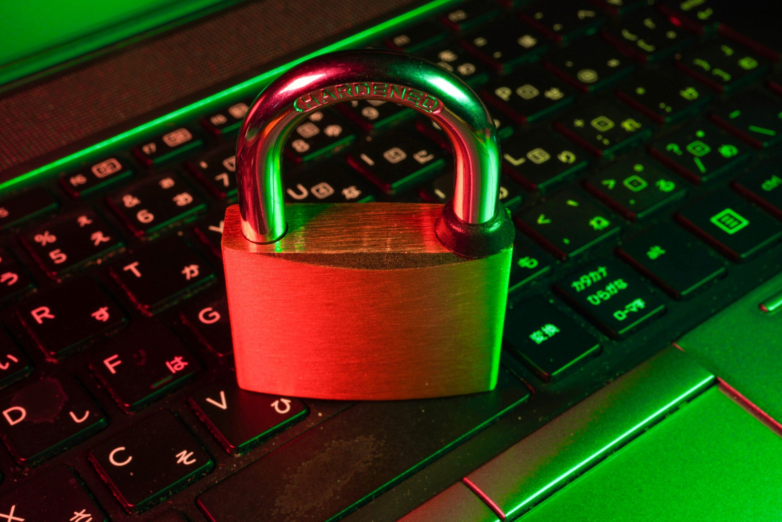 Lock on top of a laptop